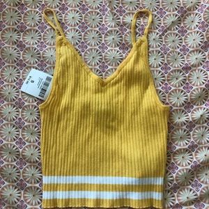Yellow Cami Crop Top